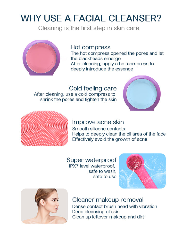 SUAVISKIN Multi-functional Sonic Facial Cleansing Brush